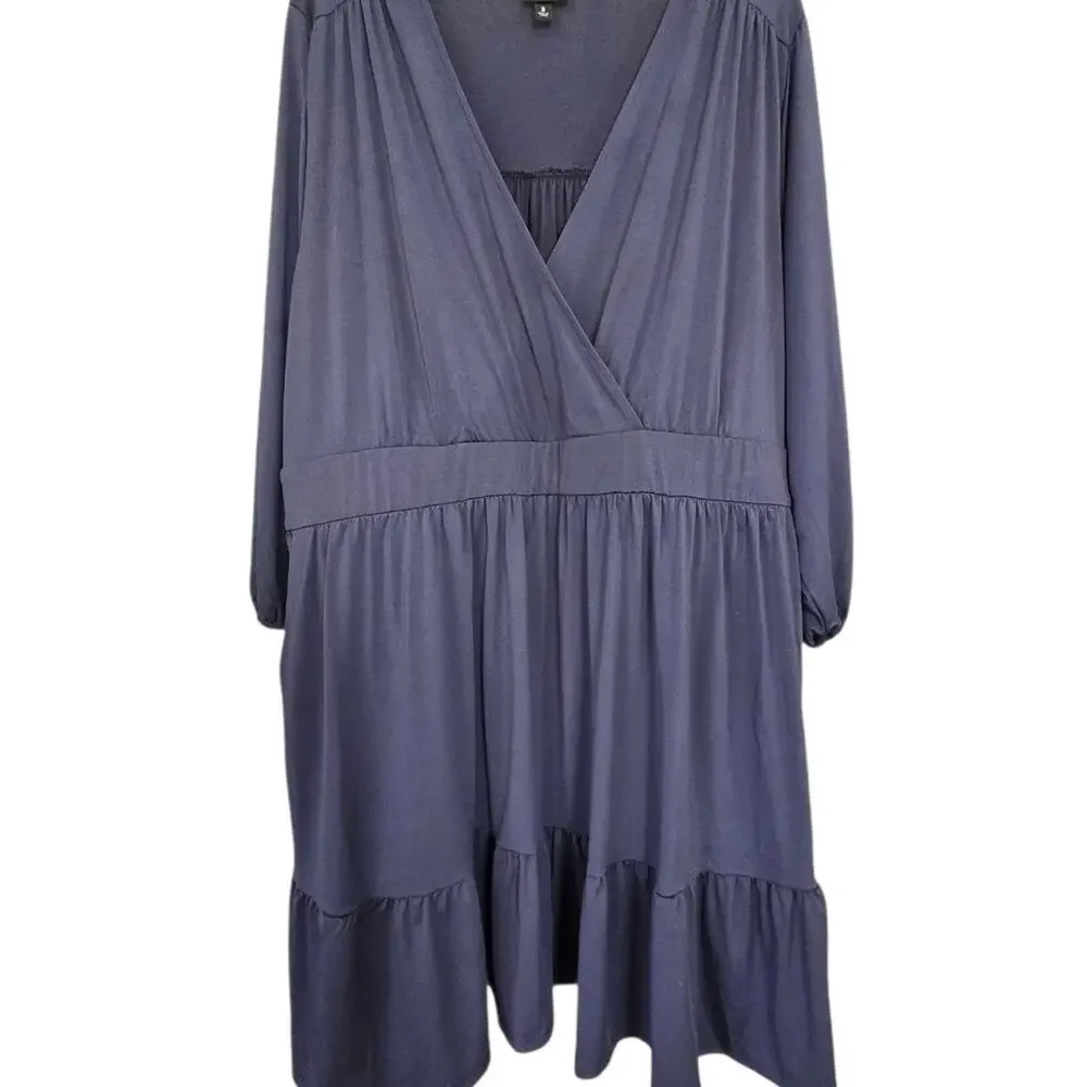 Torrid Women's Long Sleeve Dress - Navy Blue, Size‎ Large - Picture 2 of 4
